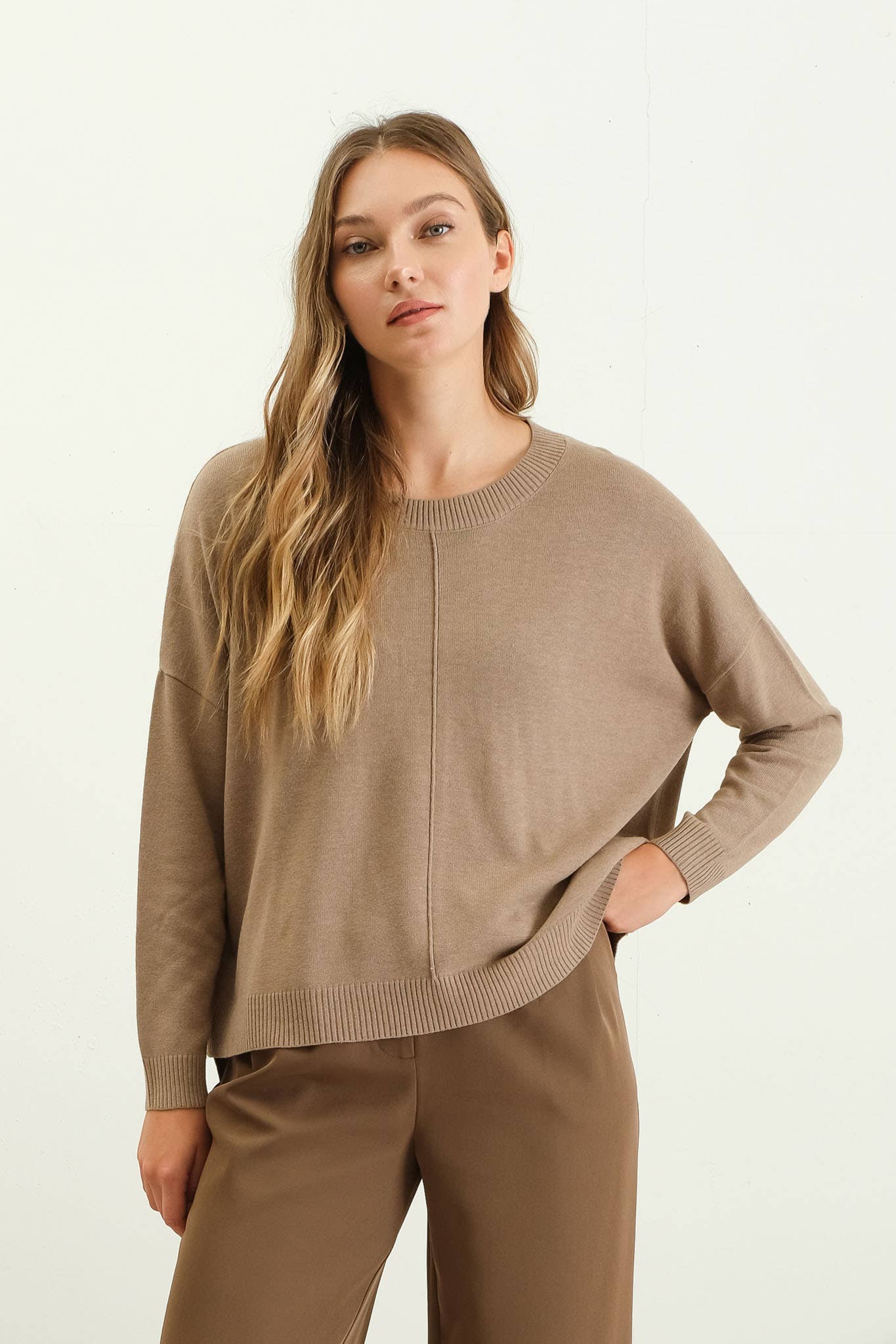 Everyday Sweater - Tan & Mocha