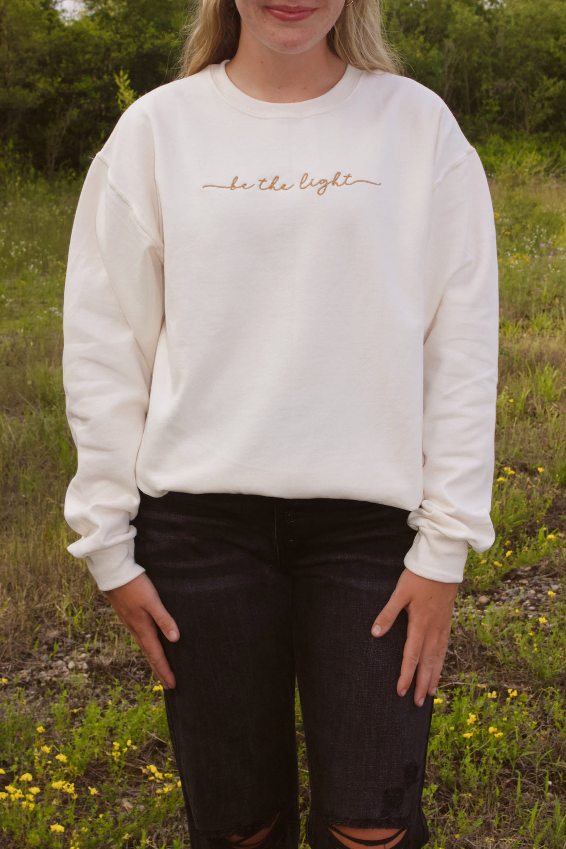 Be The Light Crewneck: Illuminate Your Style with This Trendy Sweatshirt