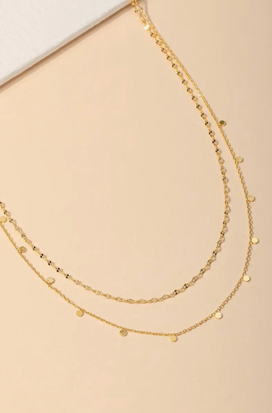 Dainty Layered Coin Choker Necklace