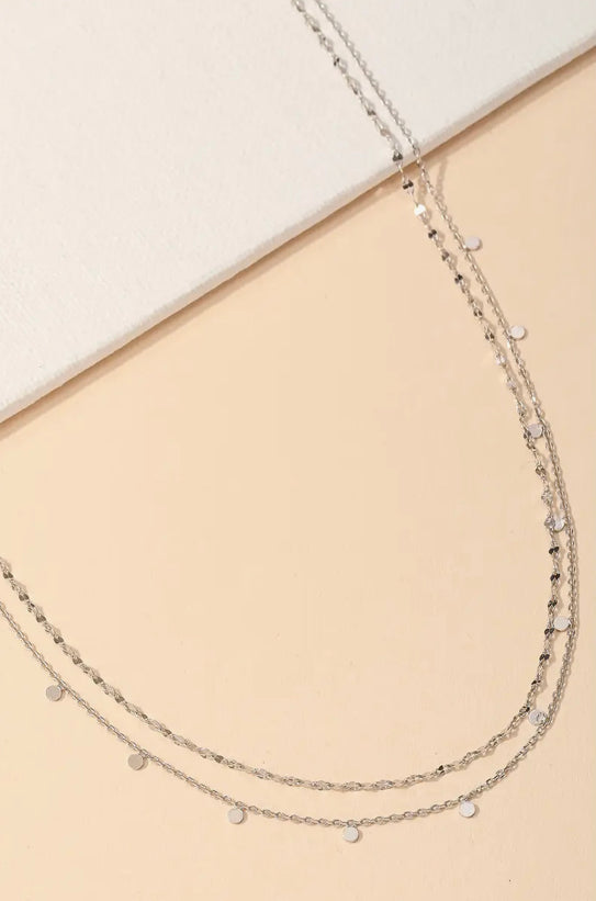 Dainty Layered Coin Choker Necklace