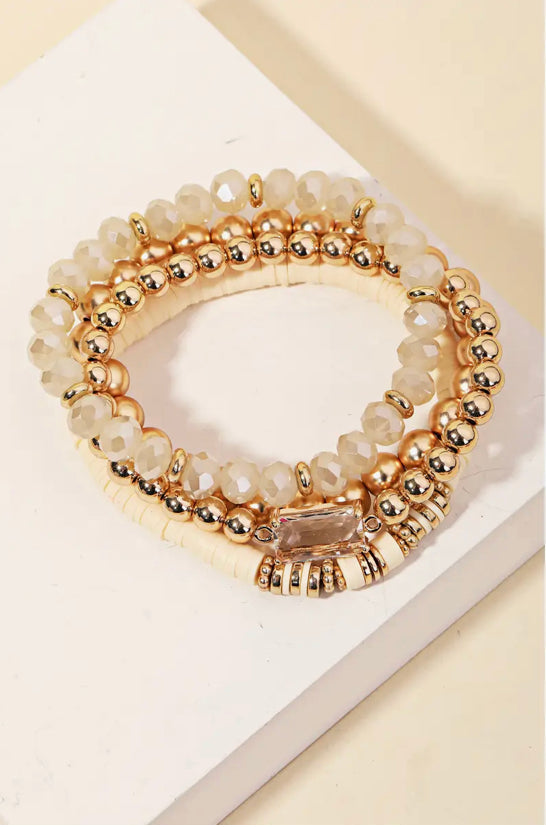 Assorted Ball Beaded Stackable Bracelet Set